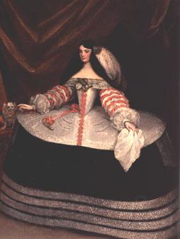 Miranda, Juan Carreno de Portrait of a lady with a lapdog and pistol Norge oil painting art